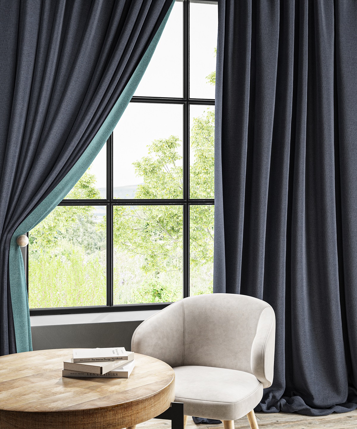 window with curtains in Luna from Sekers