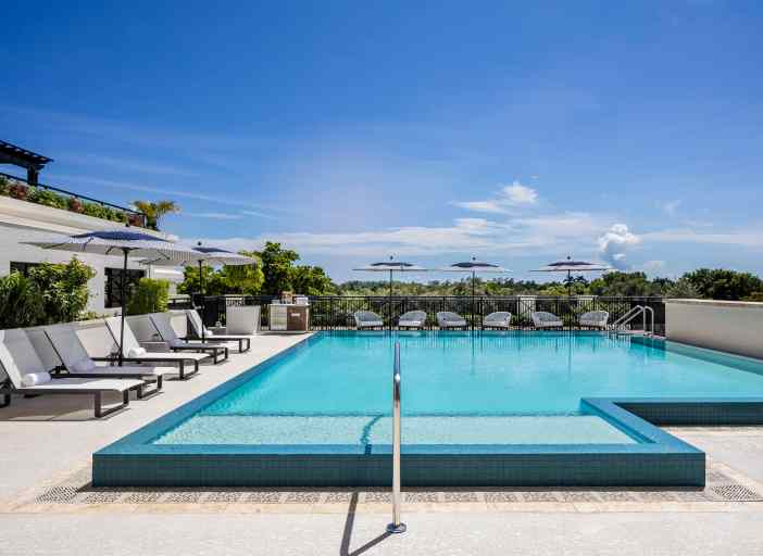 Pool view at Thesis Hotel Miami.