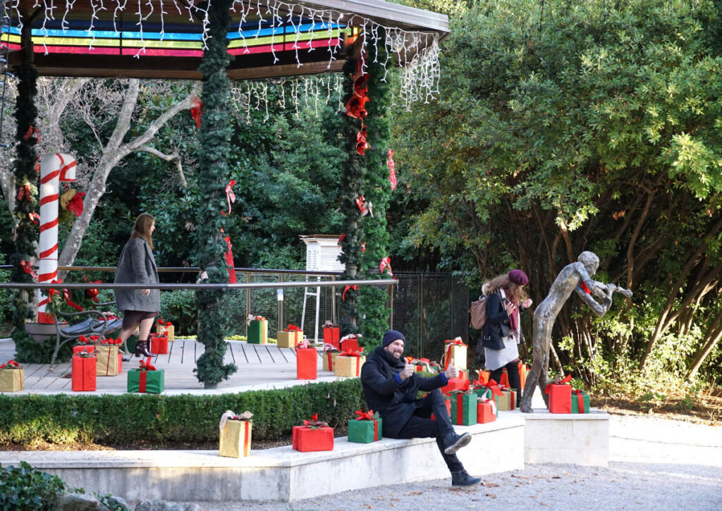 Opatija park decoration in winter