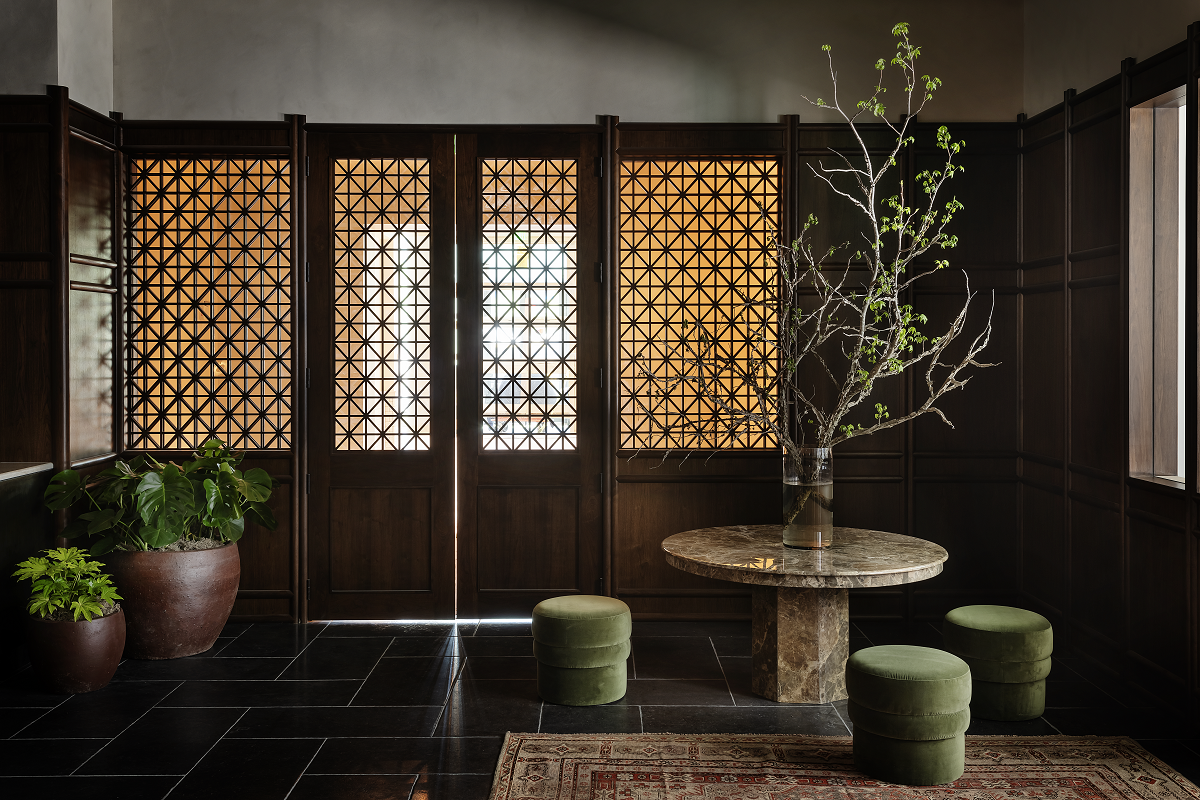 table and seating in entrance and lobby of FORTH Atlanta