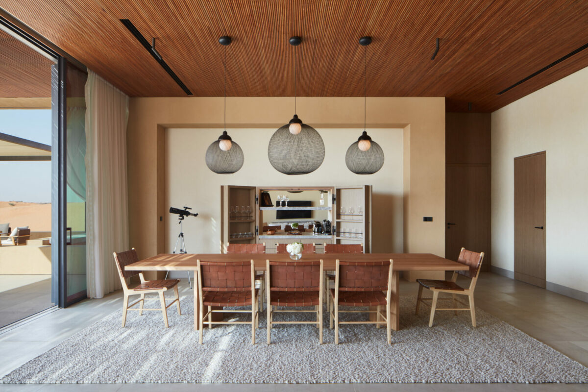 Dining area in the Ritz Carlton signature villa