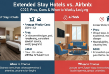 Extended Stay Hotels vs. Airbnb: 2025 Comparison for Weekly Lodging – Costs, Pros, Cons & When to Choose Each Extended Stay Hotels vs. Airbnb: 2025 Comparison for Weekly Lodging – Costs, Pros, Cons & When to Choose Each